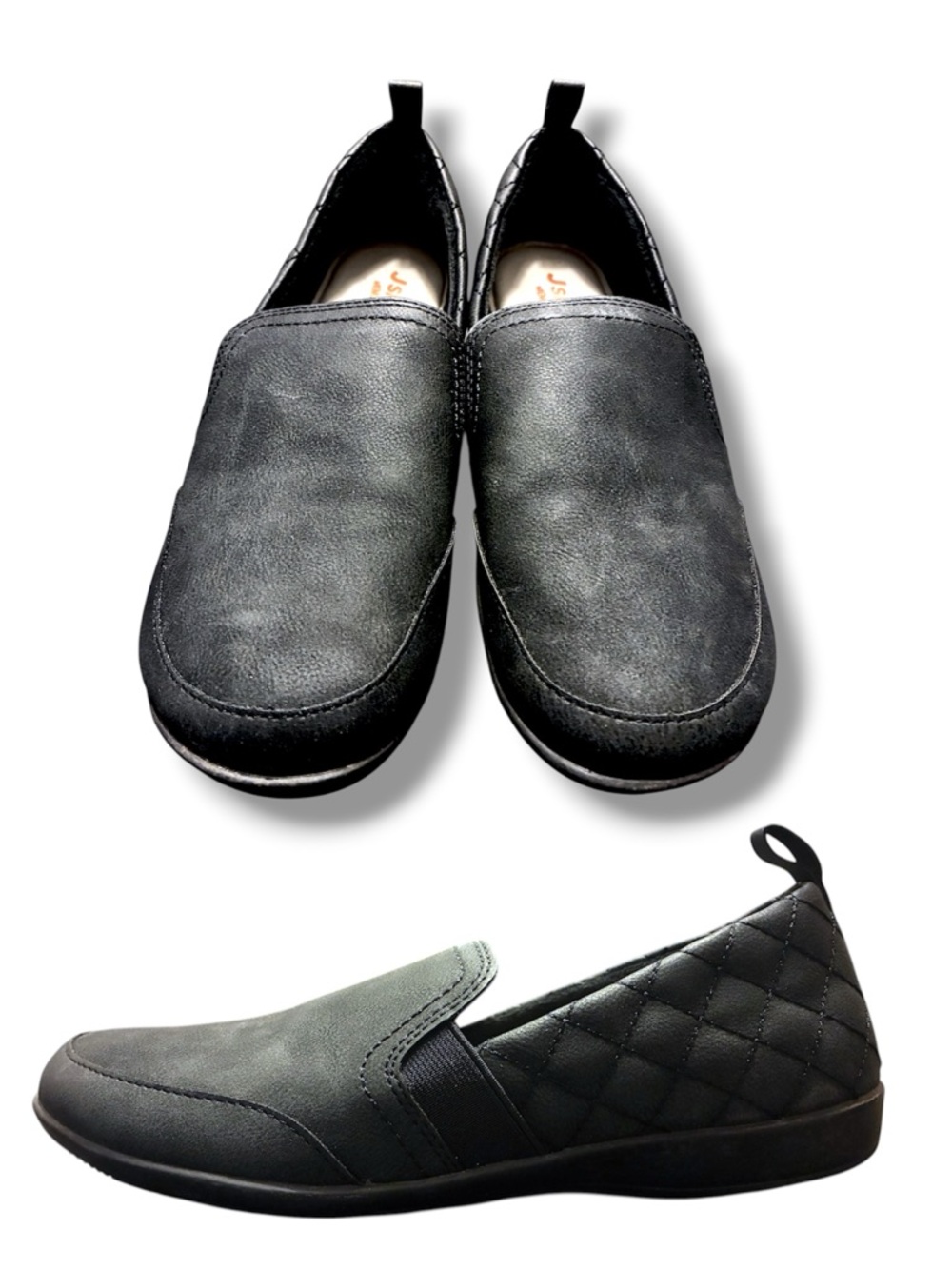 🖤 JSPORT Slip-On Comfort Flats Faux Fur Memory Foam Women’s 7